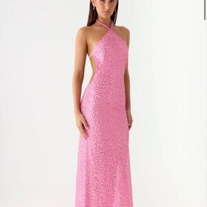 Peppermayo Exclusive - Lorenz Sequin Maxi Dress - Pink